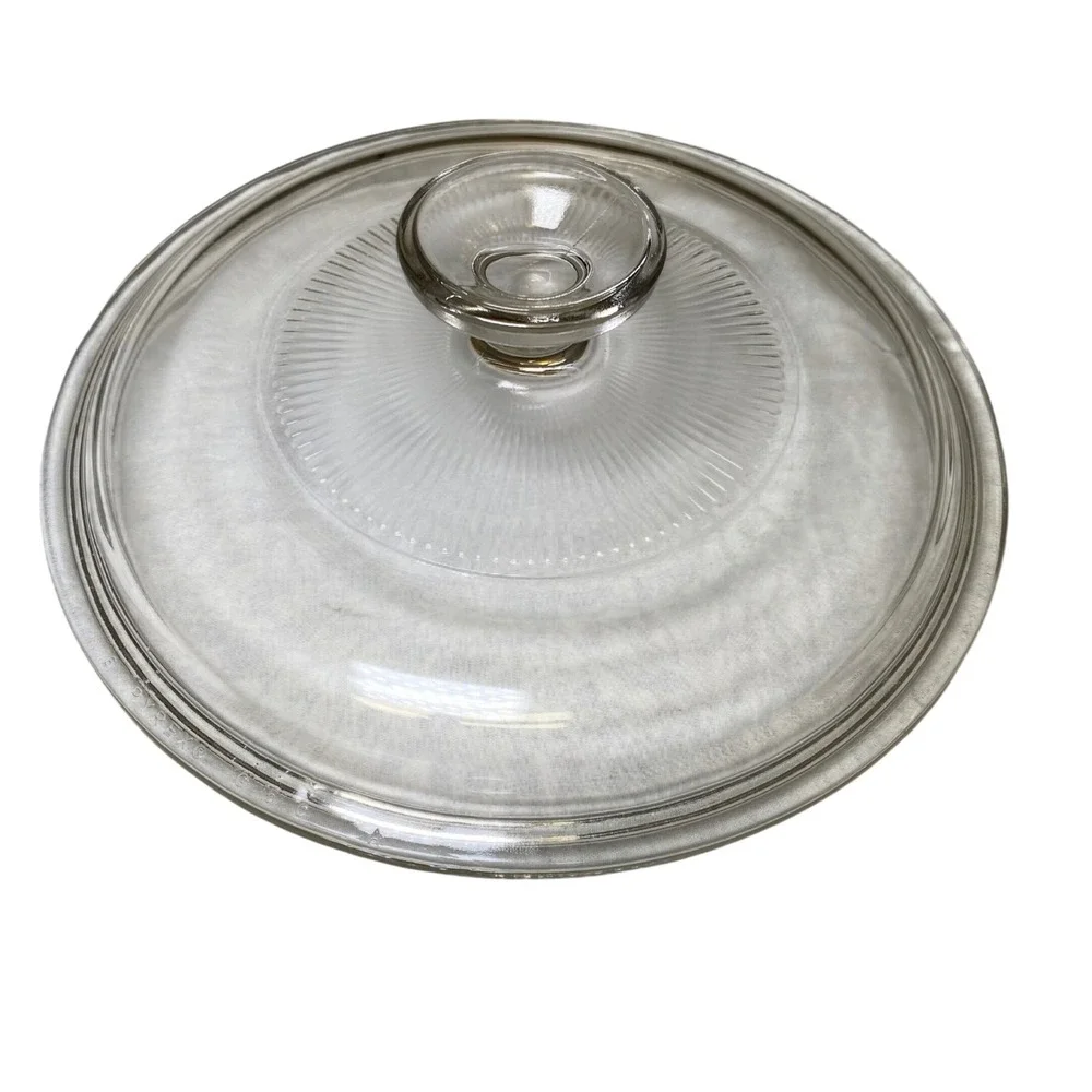 Vintage Pyrex G-5-C Clear Glass Starburst Replacement Lid 7.75